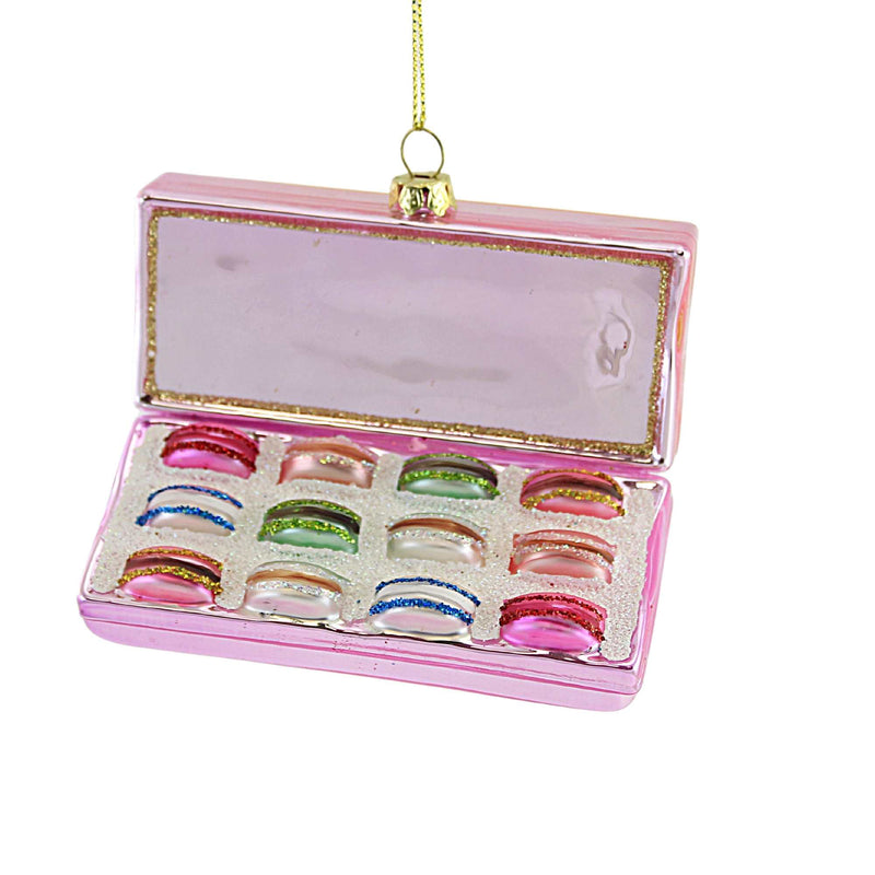 Holiday Ornament Pink Box Of Macarons Glass Ornament Cookie Sweets Go8438p (54143)