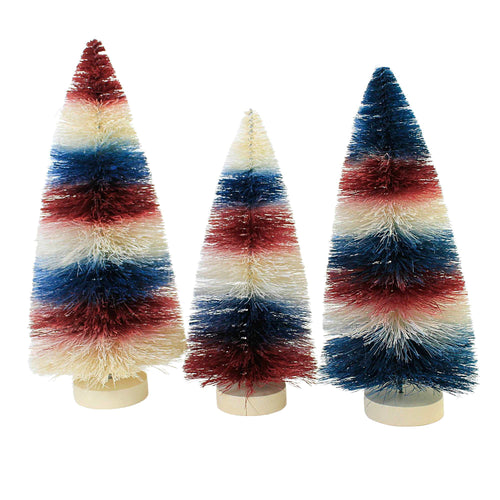 Patriotic Americana Striped Bottle Brush - - SBKGifts.com