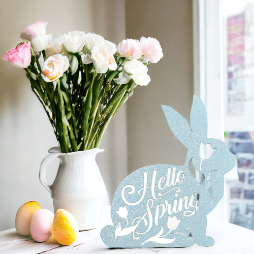 Easter Hello Spring Bunny Sign - - SBKGifts.com