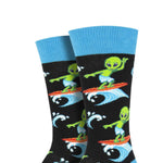 Novelty Socks Surfing The Galaxy - - SBKGifts.com