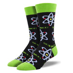 Lemme Atom - 1 Pair Of Men Socks 16 Inch, Cotton - Mens Crew Science Atomic Mnc2454blk (54241)