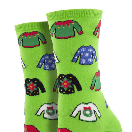 Novelty Socks Green Ugly Christmas Sweaters - - SBKGifts.com