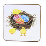 Tabletop Easter Garden Coasters Cork Bunny Rabbit Chicks Eggs C46016031 (54274)