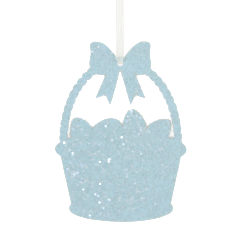 Holiday Ornament Egg Basket Glittered Ornament - - SBKGifts.com