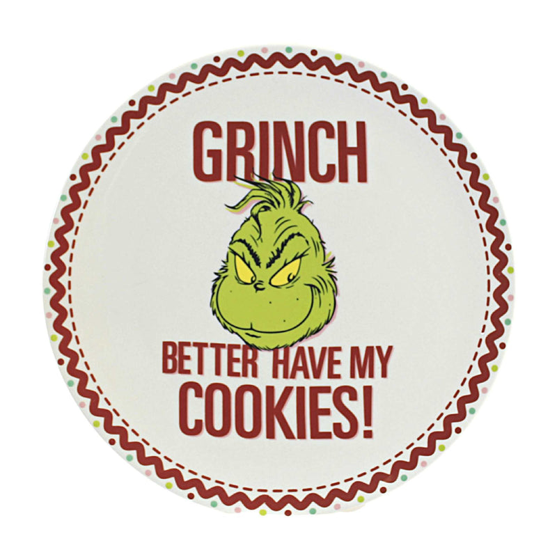Grinch Better Have My Cookies - One Platter 11.5 Inch, Ceramic - Platter Dr.Seuss Christmas 6009063 (54309)