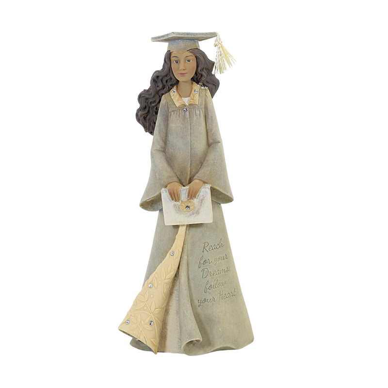 Graduation Girl - One Figurine 7.5 Inch, Resin - Reach Dreams 6010544 (54327)