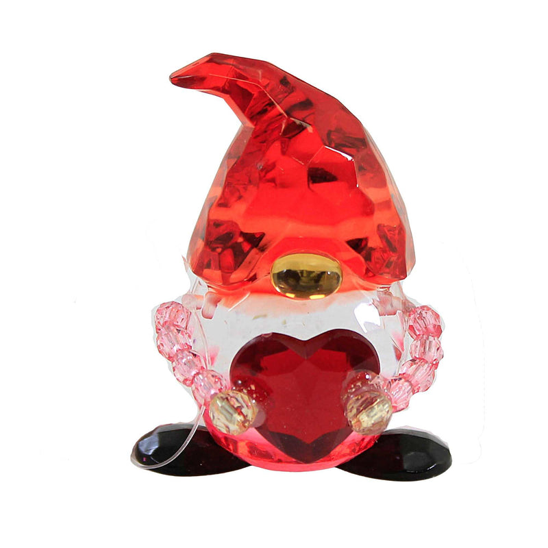 Crystal Expressions Love Gnome - One Figurine 2.25 Inch, Acrylic - Love Faceted Heart Valentines Acryv96 (54339)