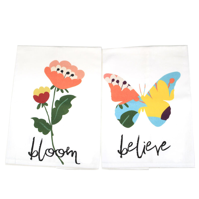 Decorative Towel Butterfly/Floral Tea Towel Bloom Believe Flower Me172425 (54347)