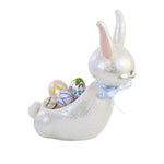 De Carlini Italian Ornaments Freestanding Bunny & Egg Basket - - SBKGifts.com
