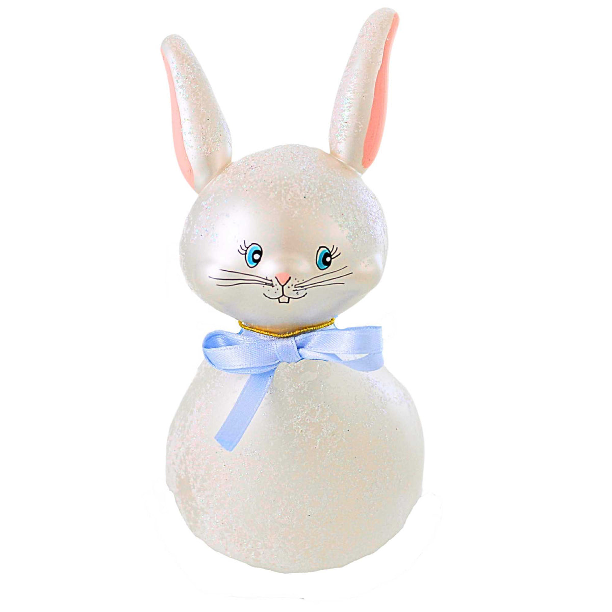 De Carlini Italian Ornaments Freestanding Bunny & Egg Basket - - SBKGifts.com