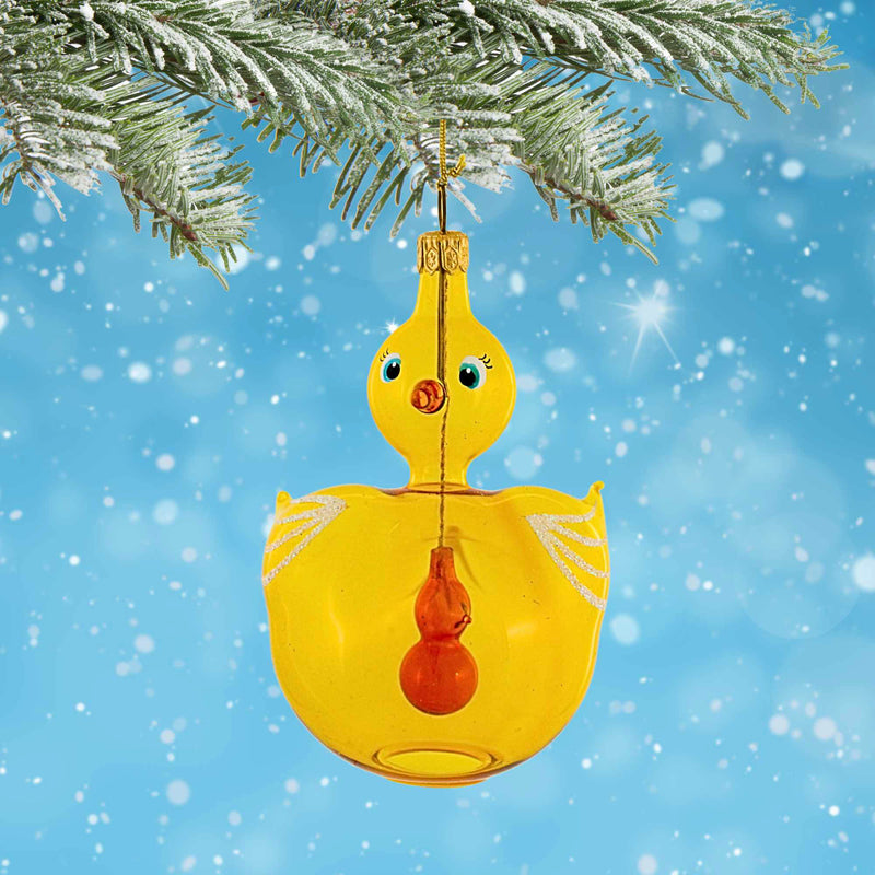 De Carlini Italian Ornaments Golden Duck Bell - - SBKGifts.com