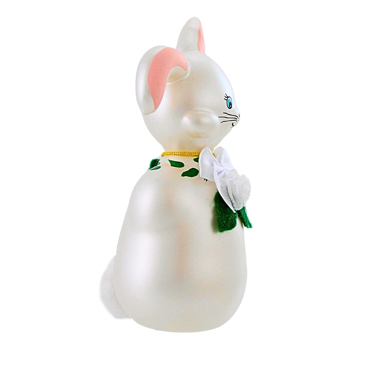 De Carlini Italian Ornaments Little White Bunny - - SBKGifts.com