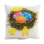 Home Decor Chicks And Nest Pillow Cotton Easter Decorated Eggs C860543294 (54395)