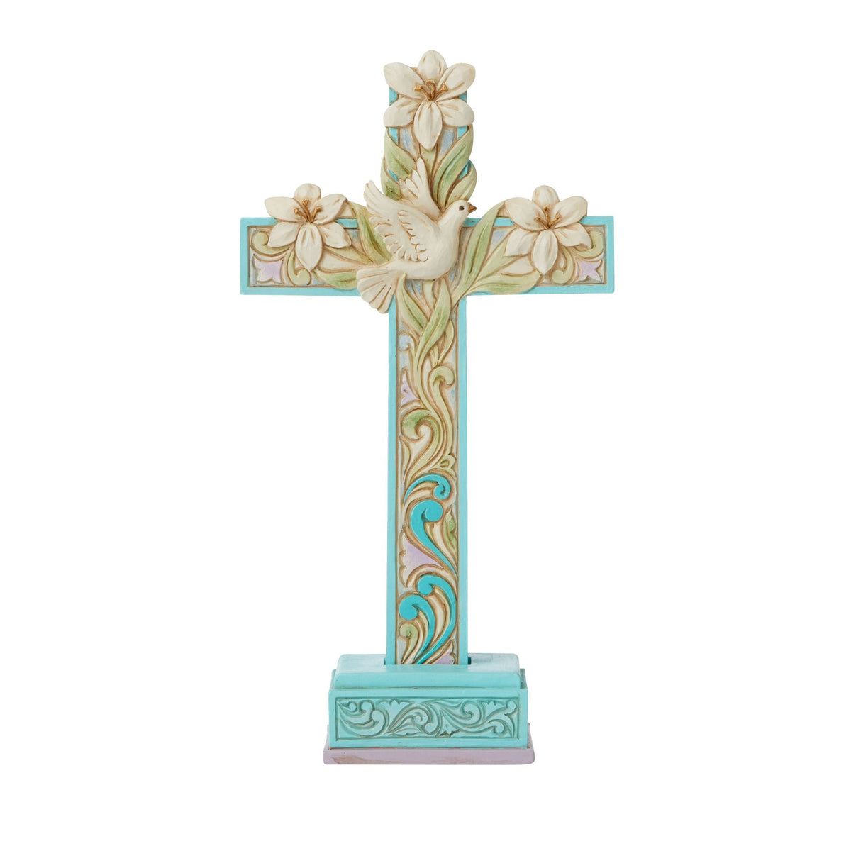 (54416) Cross With Lillies & Dove