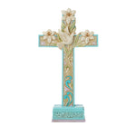 Cross With Lillies & Dove - One Figurine 6.5 Inch, Resin - Base Or Wall Hang 6010280 (54416)