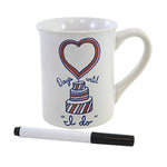 Tabletop Wedding Countdown Dry Erase Mug Stoneware Pen Days Until I Do 6010057 (54456)