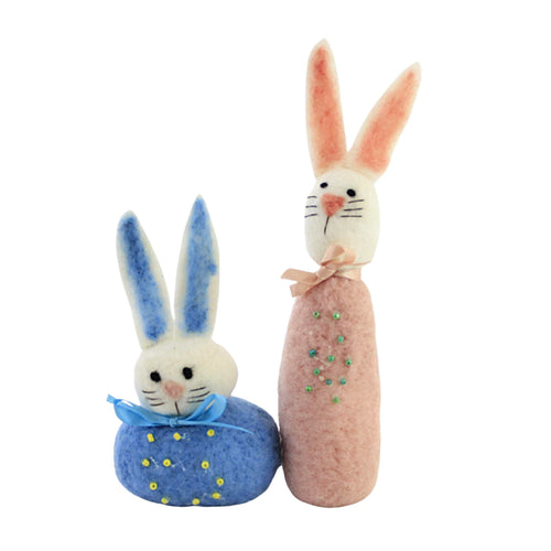 Easter Beaded Roly Poly Bunny Set/3 - - SBKGifts.com