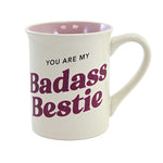 Tabletop Badass Bestie Glitter Mug Stoneware Frienship 6010079 (54540)