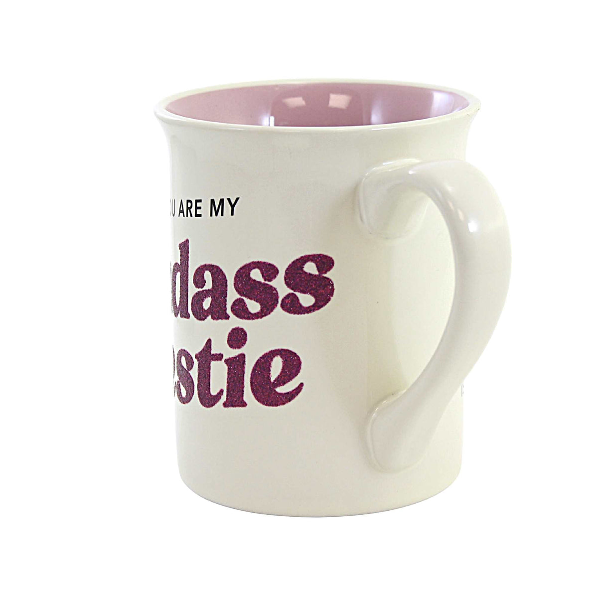 Tabletop Badass Bestie Glitter Mug - - SBKGifts.com