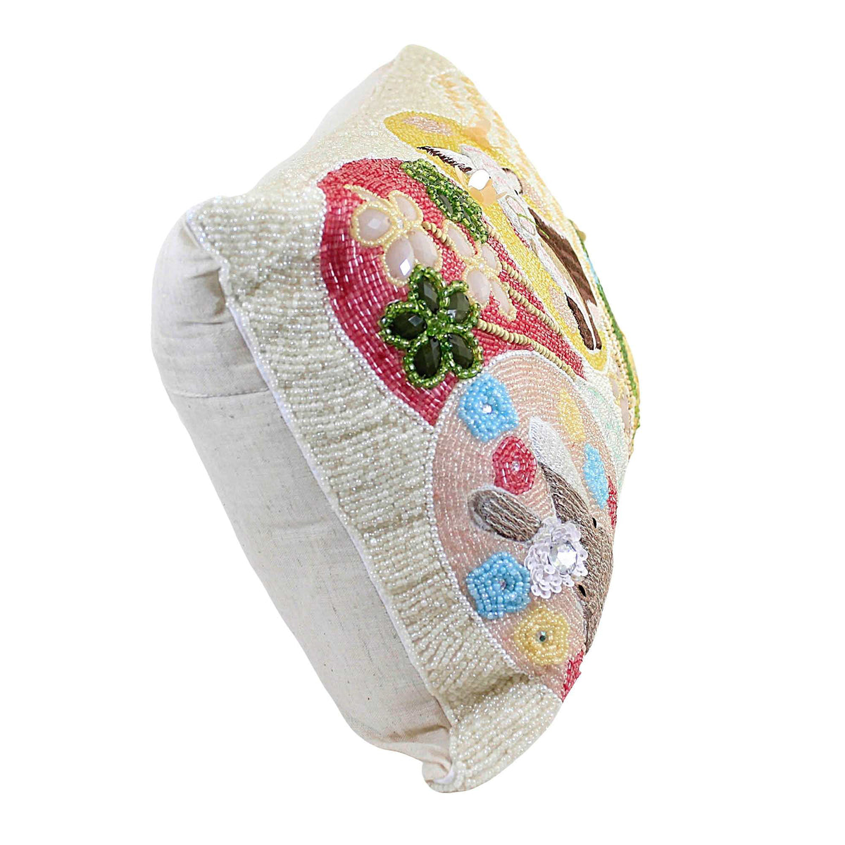 Home Decor Bunny Family Beaded Pillow - - SBKGifts.com