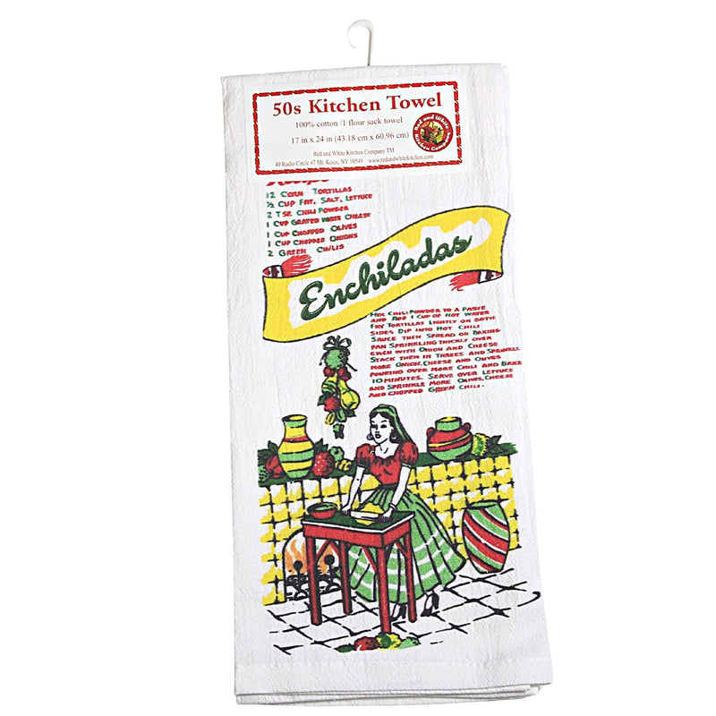 Decorative Towel Enchiladas Tonight Recipe 100% Cotton Kitchen Mexican Vl115 (54572)