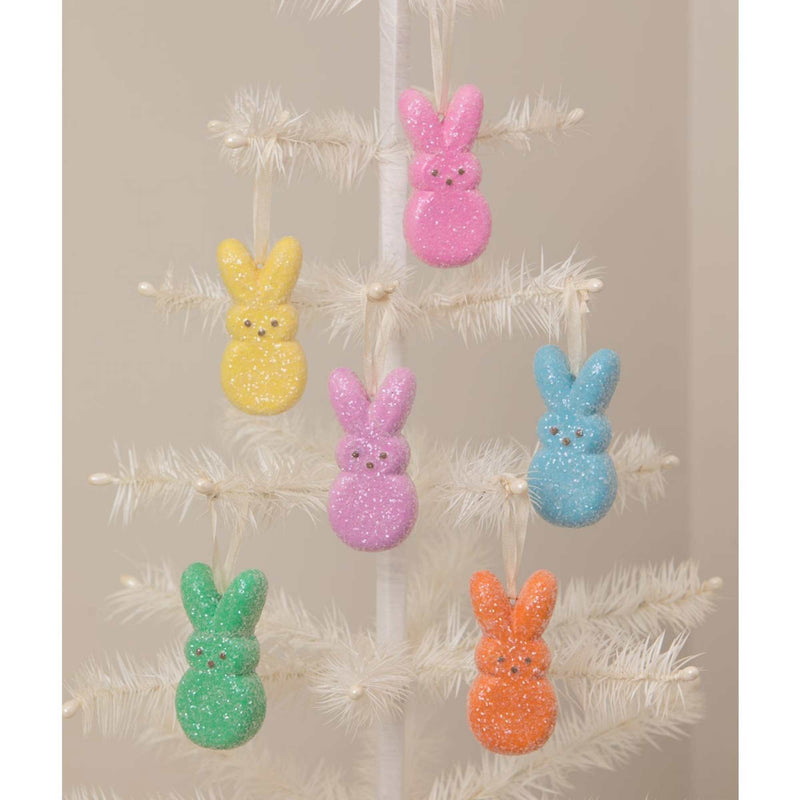 Easter Peeps Bunny Ornaments Set/6 - - SBKGifts.com