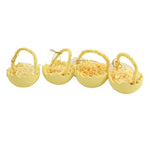Cracked Egg Ornaments Set/4 - Four Ornaments 2.75 Inch, Resin - Nested Grass Ready To Hang Tl1339y (54587)
