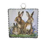 Round Top Collection Bunny Family Wood Rabbits Easter Spring E22062 (54598)