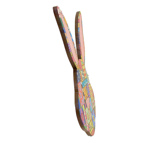 Round Top Collection Patchwood Rabbit Head - - SBKGifts.com