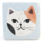 Tabletop Cat Coasters Set/4 Resin Gray Black White Tabby Cb176108 (54640)