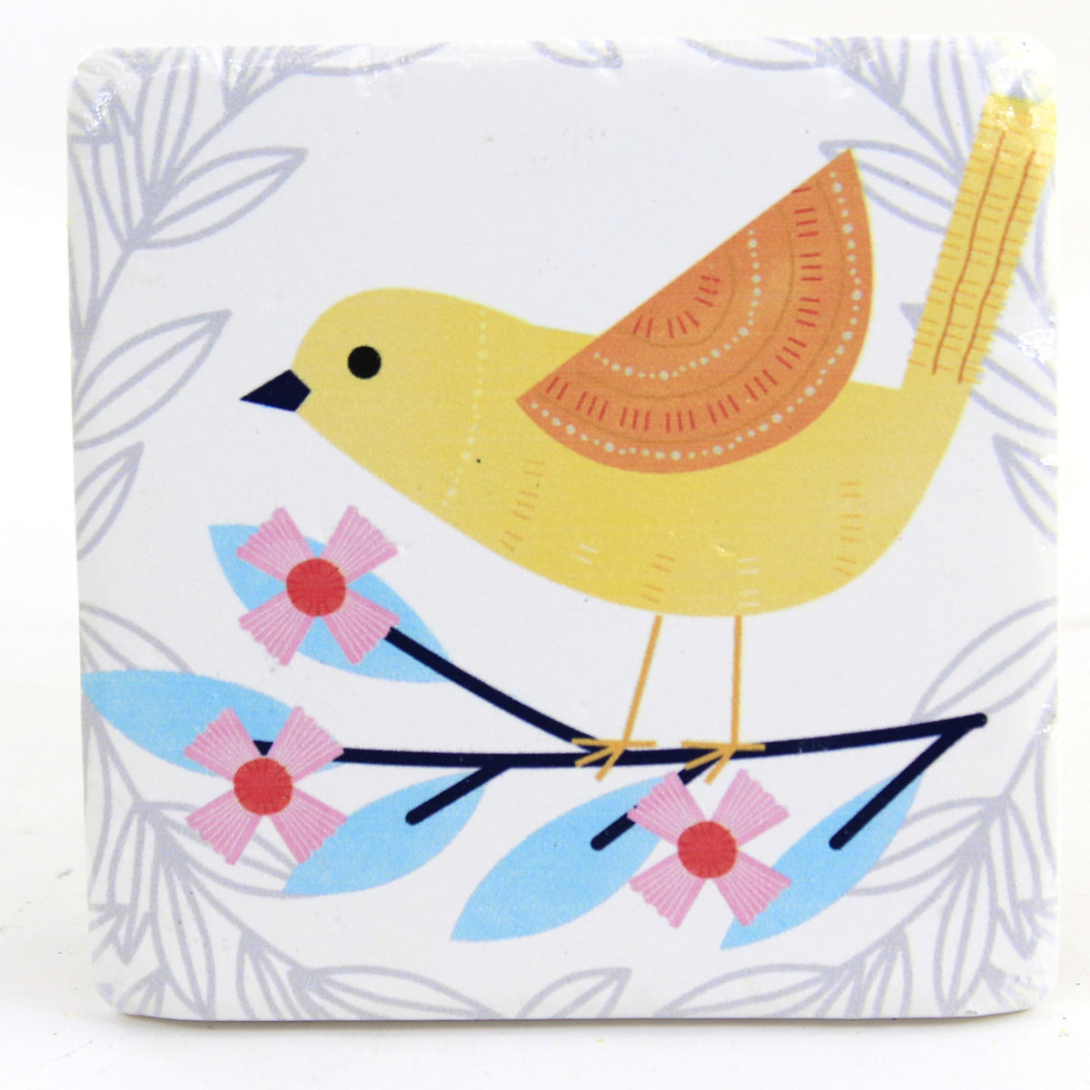 Tabletop Colorful Bird On Branch Coaster - - SBKGifts.com