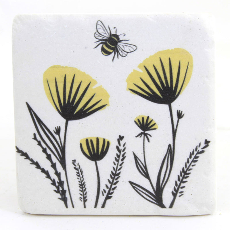 Tabletop Bee & Floral Coasters - - SBKGifts.com