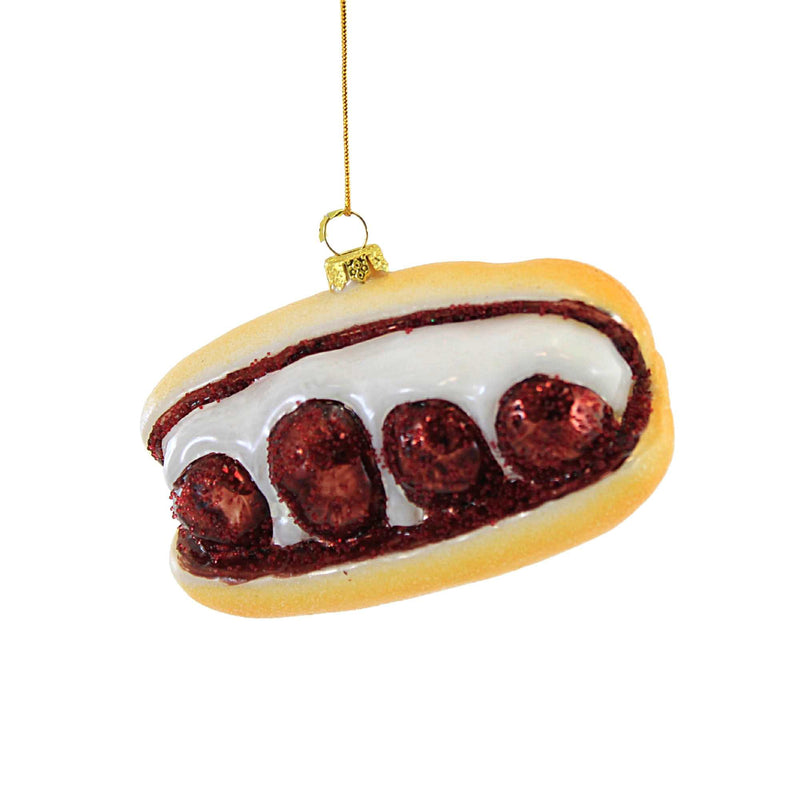 Holiday Ornament Meatball Parm Sandwich Glass Food Italian Hoagie Go8064 (54669)