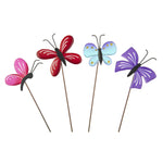 Butterfly Yard Stakes - Four Yard Stake 17 Inch, Metal - Yard Decoration S22050 (54697)