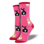 Corgi Butt - 1 Pair Of Socks 14 Inch, Cotton - Womens Crew Party Dog Queen Wnc1595 (54702)