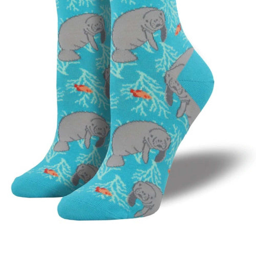 Novelty Socks Oh The Hu Manatee - - SBKGifts.com