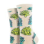 Novelty Socks Colorful Succulents - - SBKGifts.com