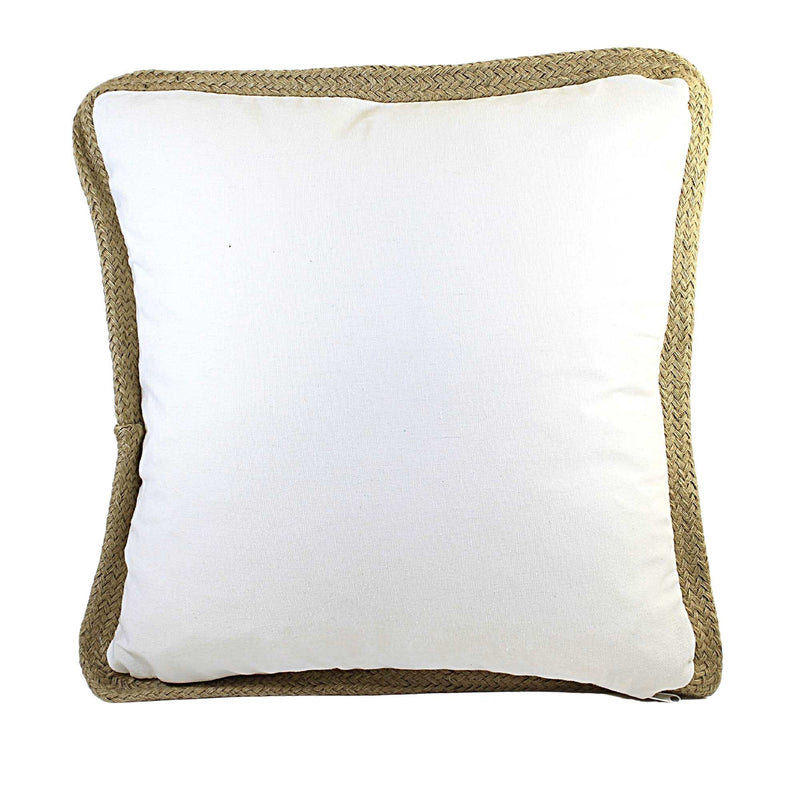 Home Decor Tan Pillow With White Bunnies - - SBKGifts.com