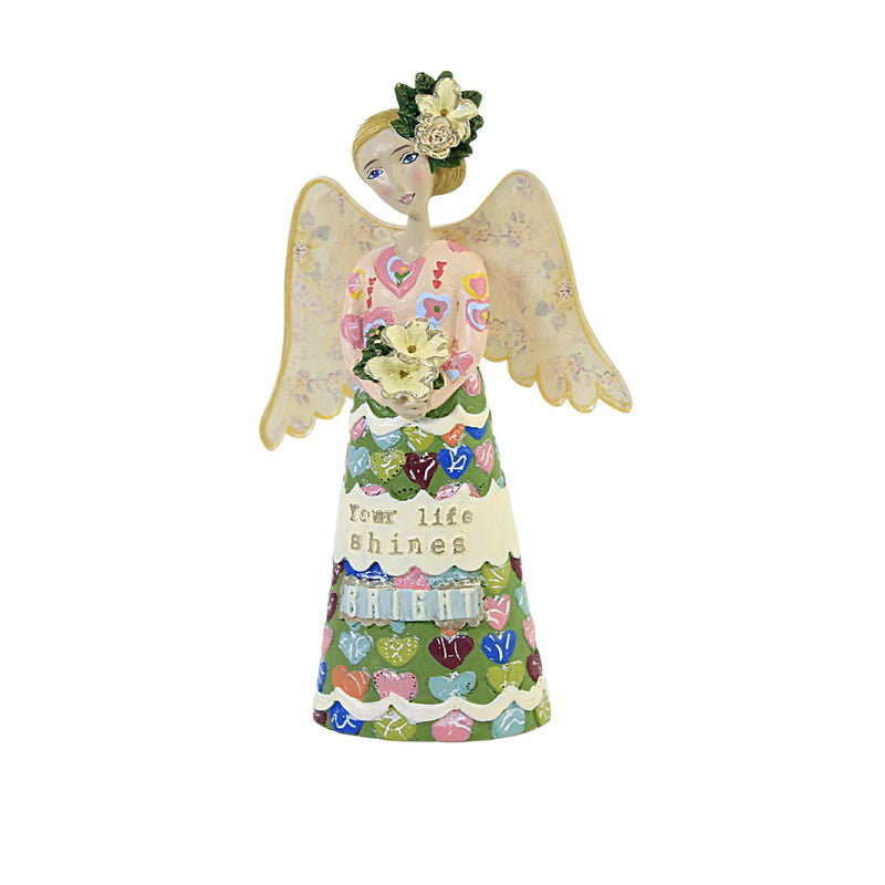 Figurine Your Life Shines Bright Angel Polyresin Kelly Rae Roberts 12553.. (54854)