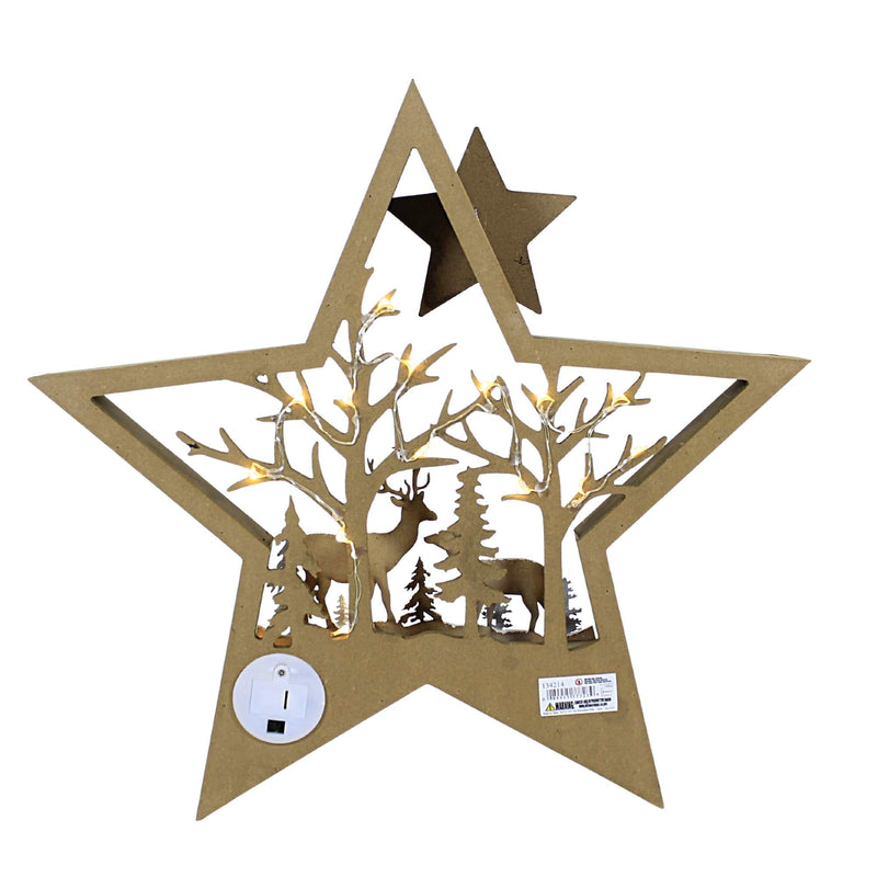 Christmas Star With Deer Scene - - SBKGifts.com