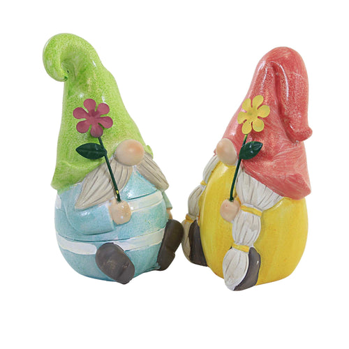 Figurine Springtime Gnome Couple - - SBKGifts.com