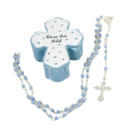 Roman Bless Boy Box - One Lidded Box Containing A Rosary 1 Inch, Polyresin - Rosary Cross 22328 (54928)