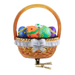 Morawski Brown Clip On Easter Basket Glass Ornament Decorated Eggs Spring 21390 (54934)