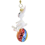 Morawski White Bunny On Decorated Egg - - SBKGifts.com