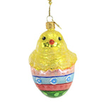 Easter Chickadee - 1 Glass Ornament 3.5 Inch, Glass - Ornament Spring Pastel Chick 21370 (54943)