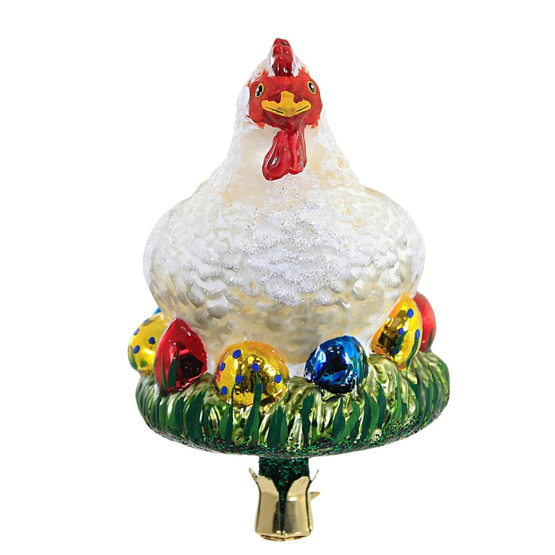 Morawski White Hen And Colored Eggs - - SBKGifts.com