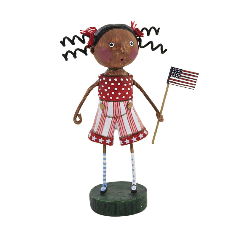 Lori Mitchell American Dream - One Figurine 6 Inch, Polyresin - Patriotic Flag Stars 14487 (54970)