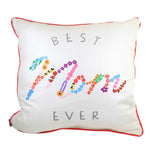 Home Decor Best Mom Ever Pillow Polyester Mother's Day Floral Txt0822p (55221)