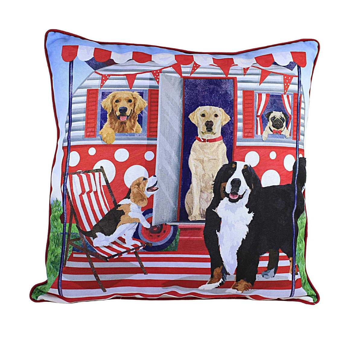 (55235) Dog Caravan Pillow