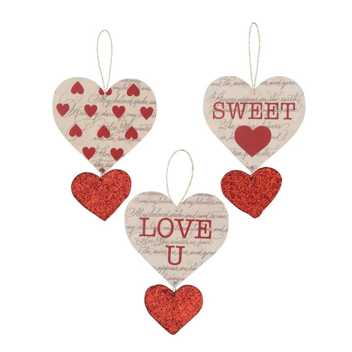 (55263) Love Letter Heart Ornaments
